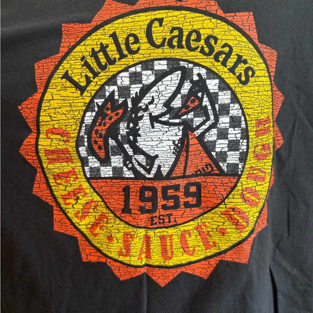 Little Caesars Black Graphic T-Shirt - Picture 5 of 6